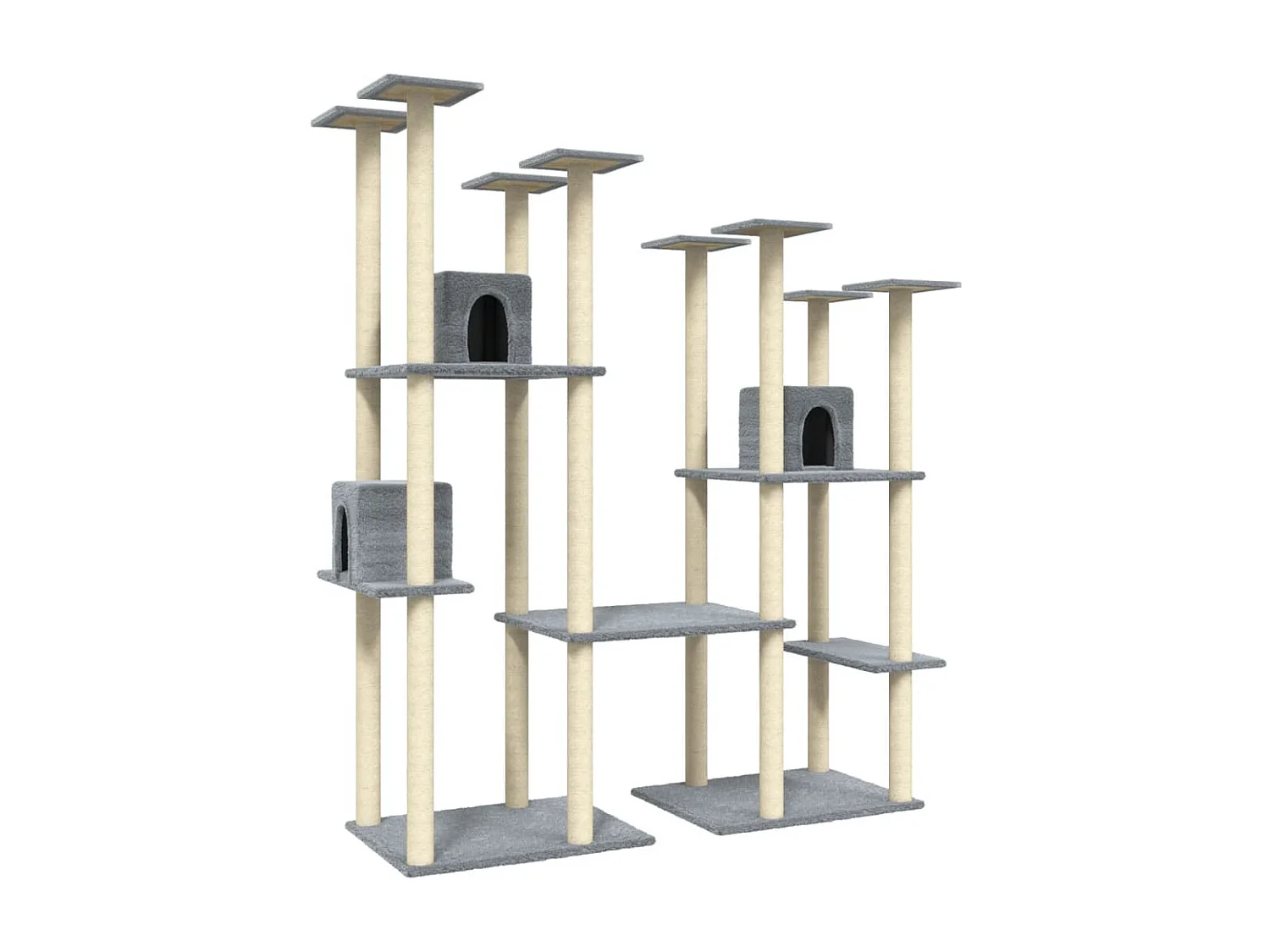 Arbre à chat avec griffoirs en sisal Gris clair 174 cm OFR64044 BonneVie Meuble