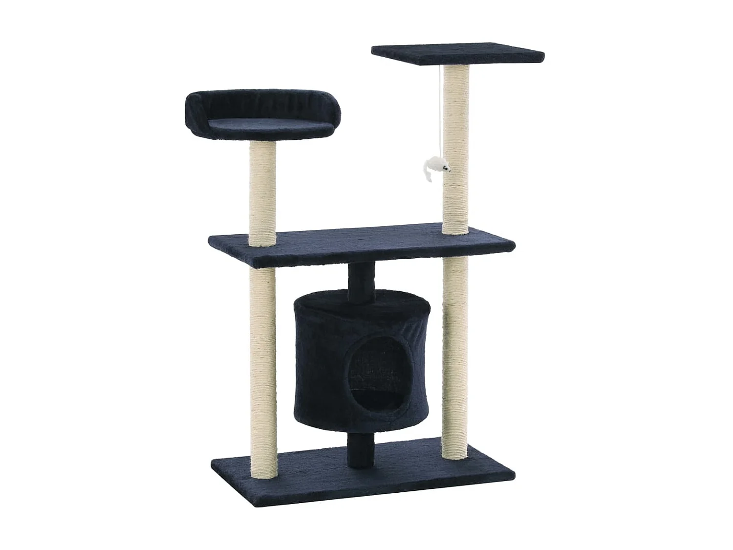 Arbre à chat avec griffoirs en sisal 95 cm Bleu foncé OFR58052 BonneVie Meuble