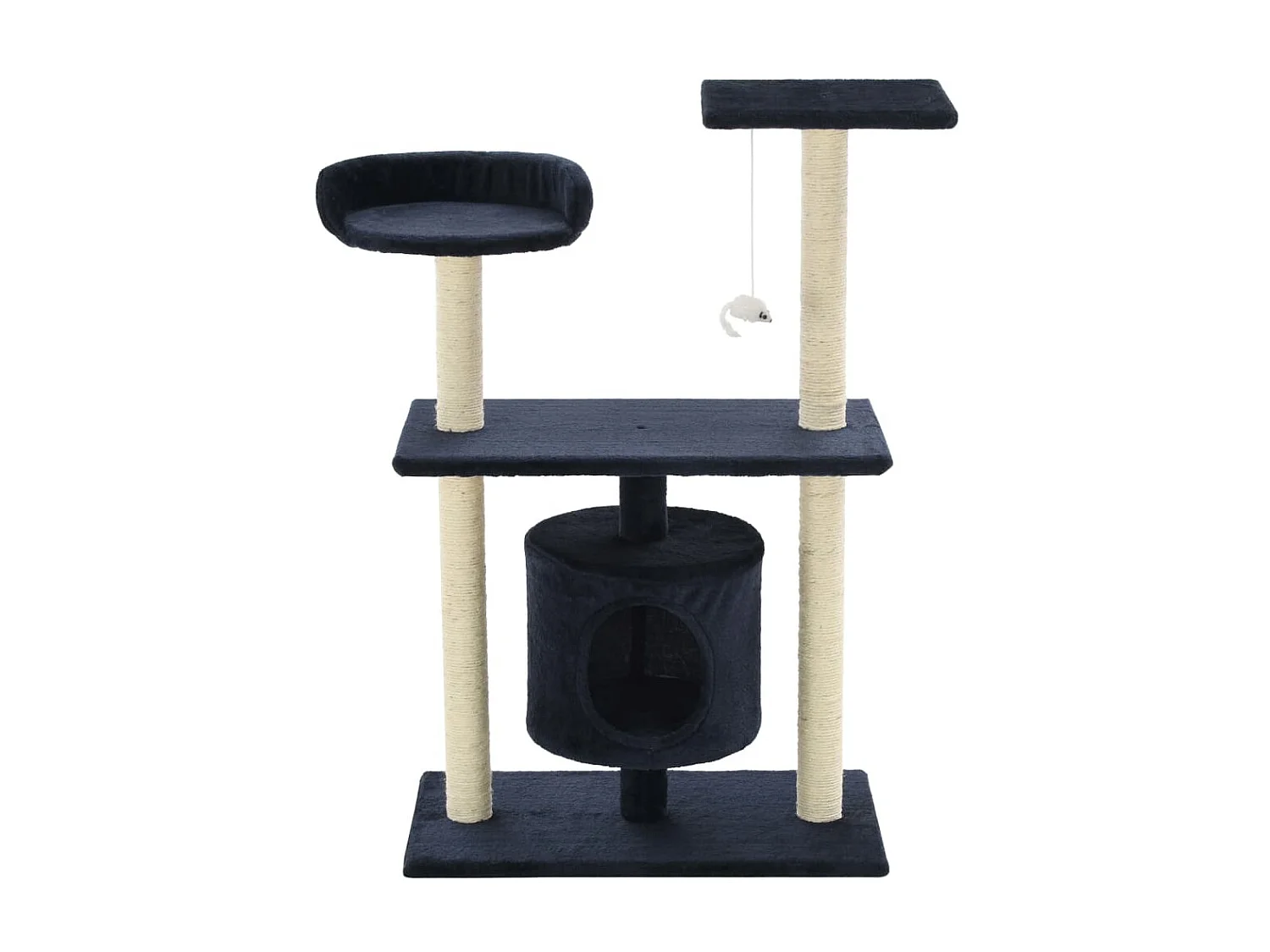 Arbre à chat avec griffoirs en sisal 95 cm Bleu foncé OFR58052 BonneVie Meuble