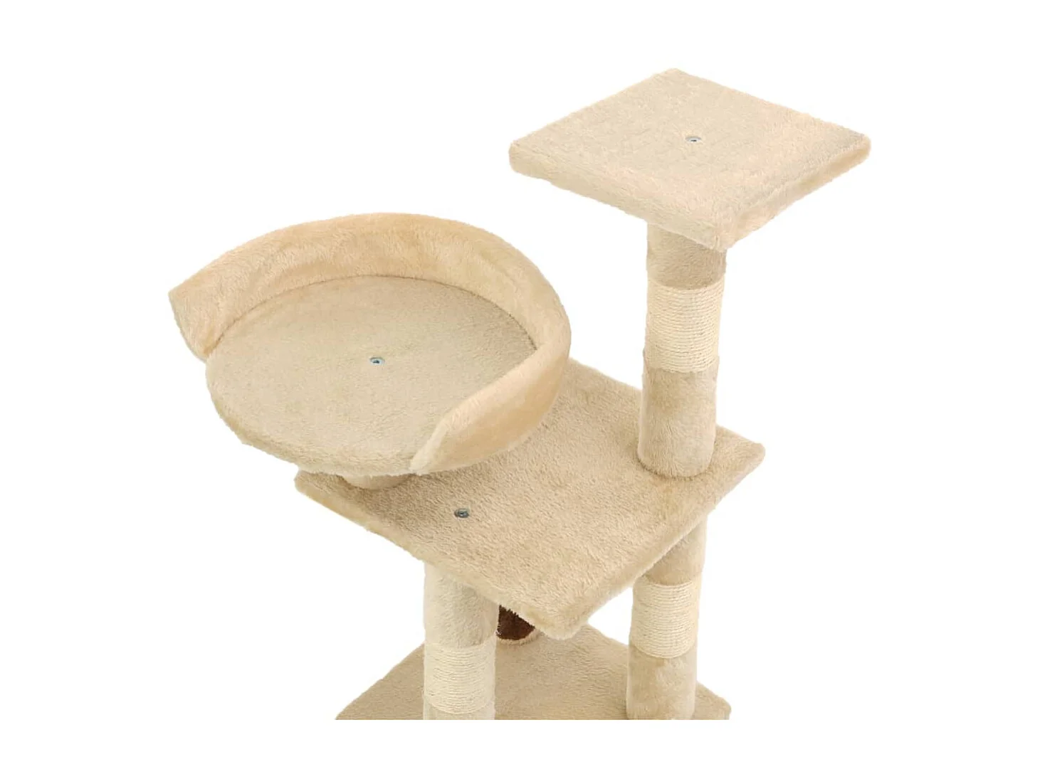 Árvore para gatos c/ postes arranhadores sisal 65 cm bege PT243307