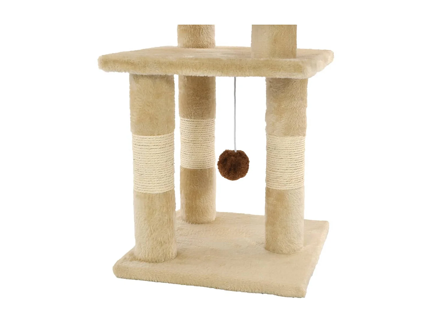 Arbre à chat avec griffoirs en sisal 65 cm Beige OFR40350 BonneVie Meuble