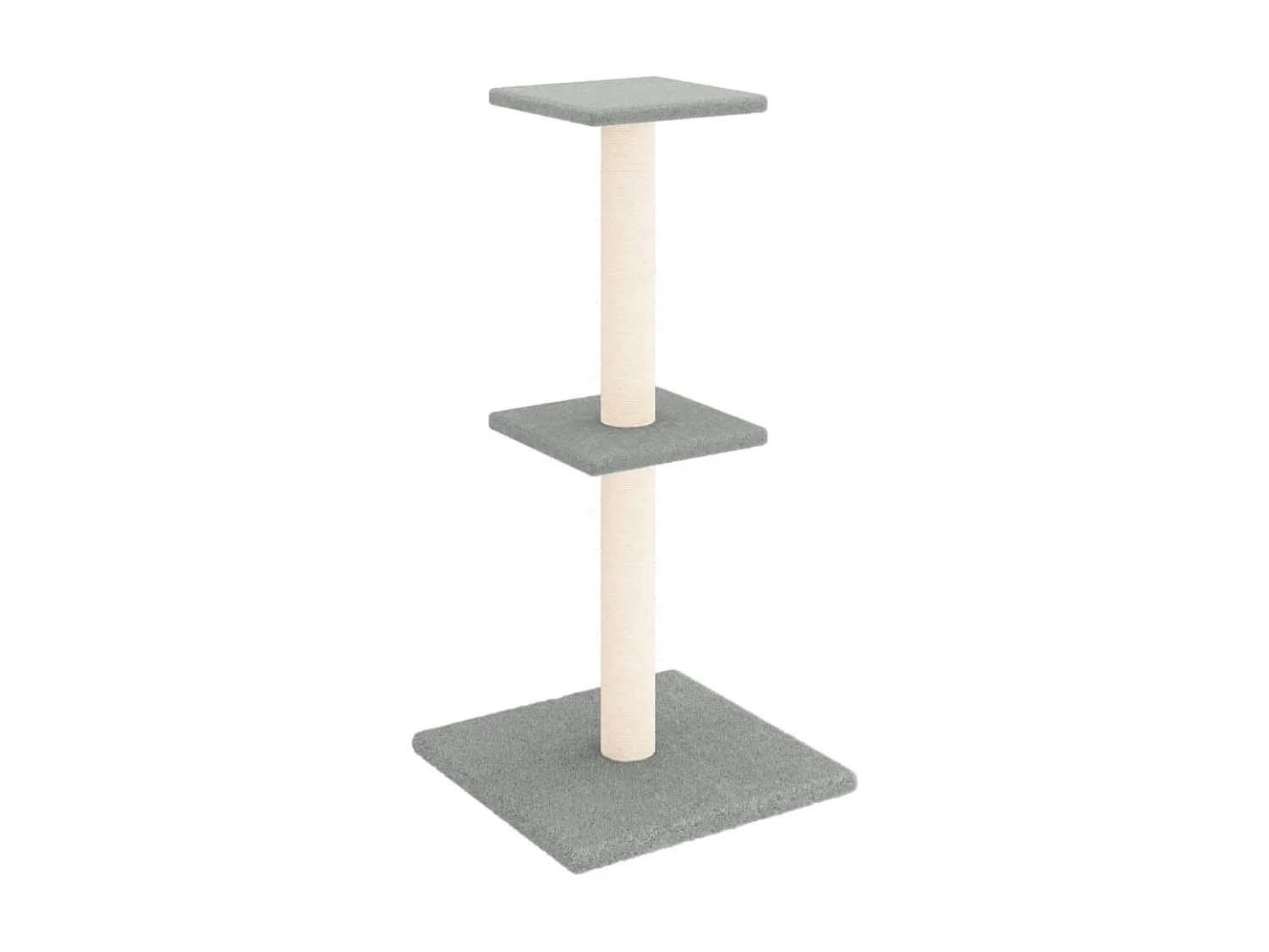 Albero per Gatti con Tiragraffi in Sisal Grigio Chiaro 73 cm CFW20480