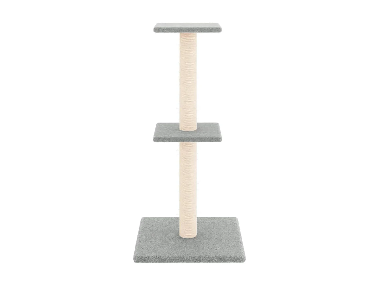 Albero per Gatti con Tiragraffi in Sisal Grigio Chiaro 73 cm CFW20480