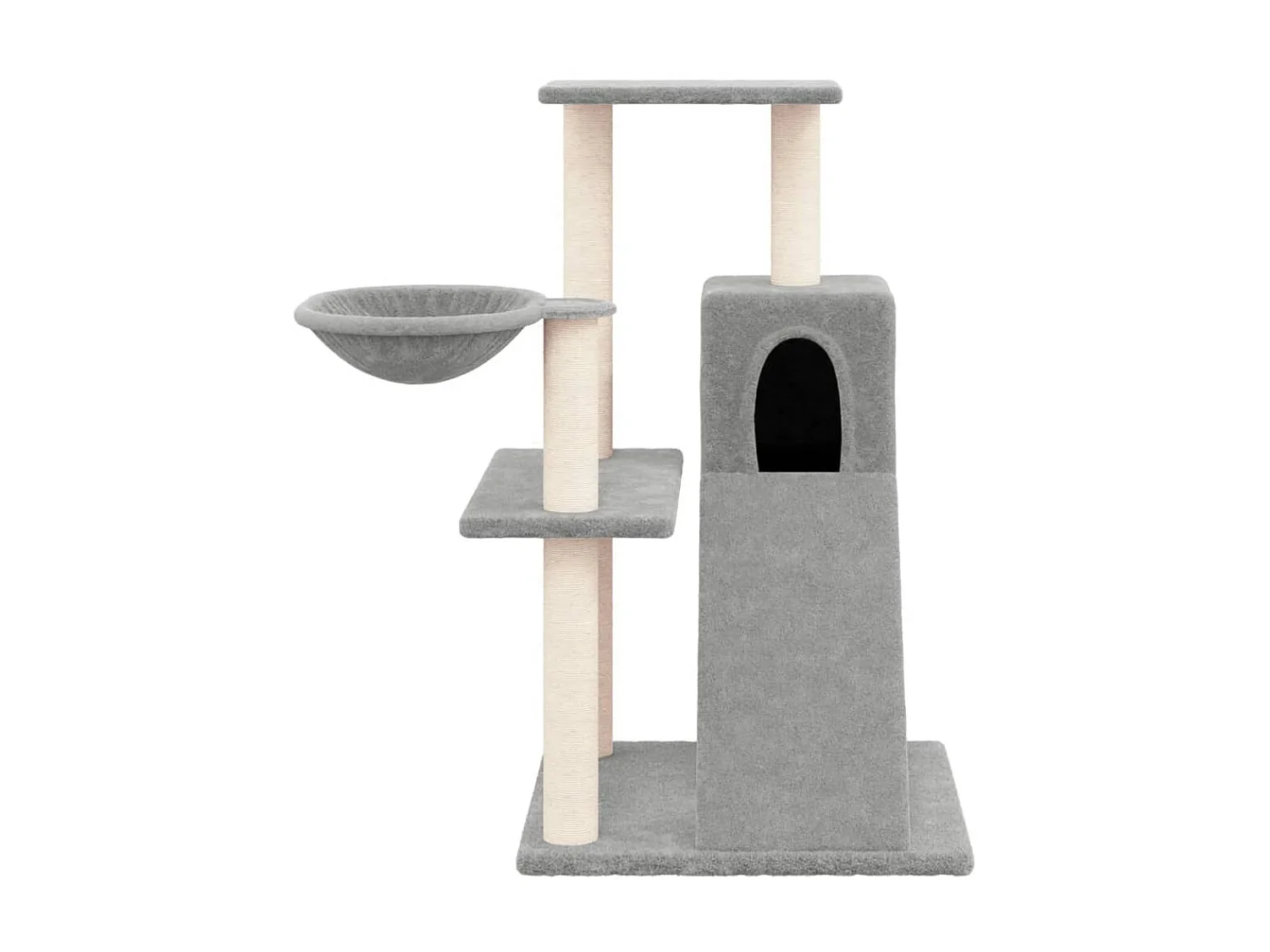 Arbre à chat avec griffoirs en sisal Gris clair 82 cm OFR69229 BonneVie Meuble
