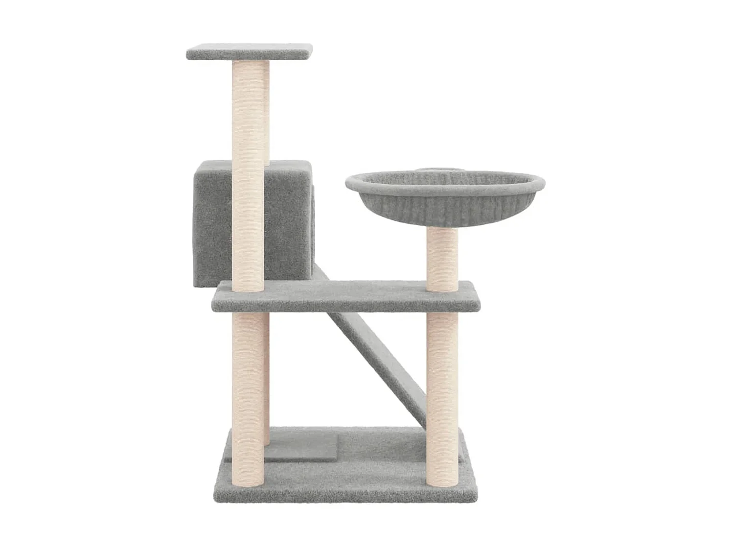 Arbre à chat avec griffoirs en sisal Gris clair 82 cm OFR69229 BonneVie Meuble