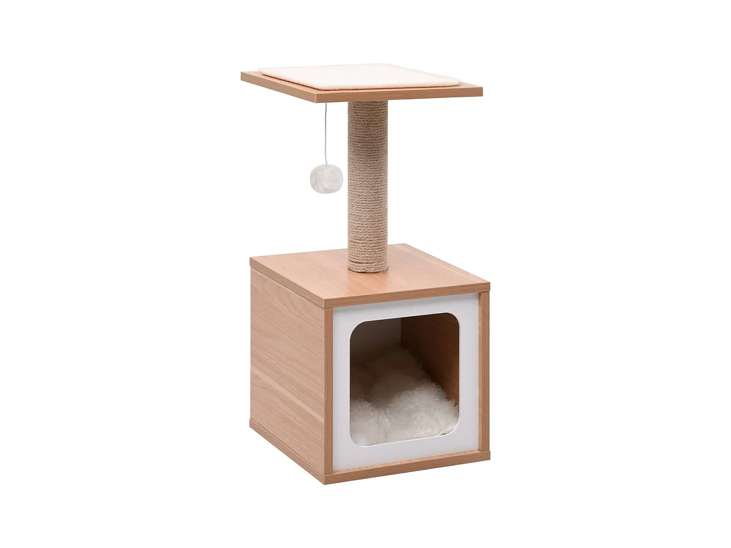 Arbre à chat avec tapis à gratter en sisal 62 cm OFR15209 BonneVie Meuble