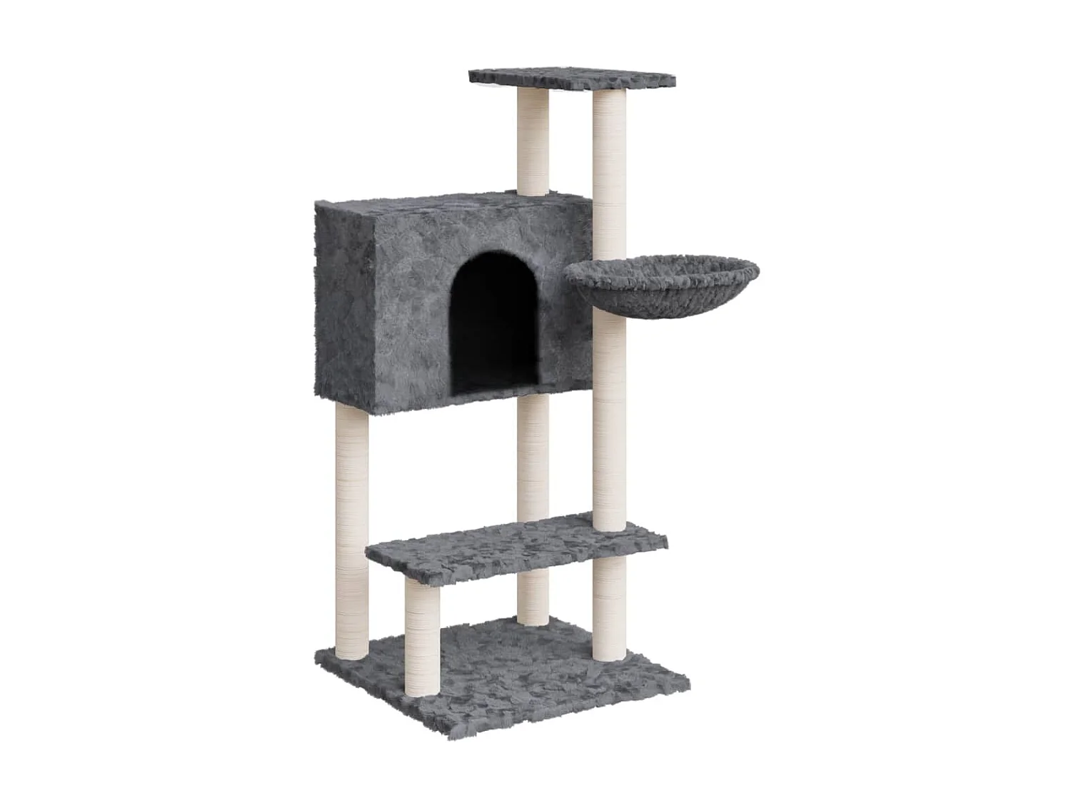 Arbre à chat avec griffoirs en sisal Gris foncé 108,5 cm OFR16609 BonneVie Meuble