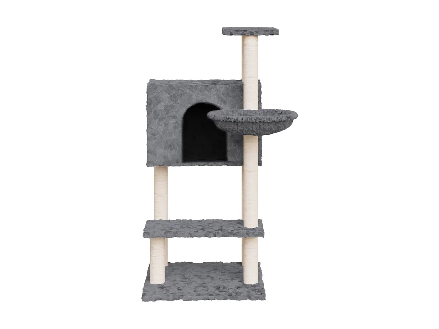 Arbre à chat avec griffoirs en sisal Gris foncé 108,5 cm OFR16609 BonneVie Meuble