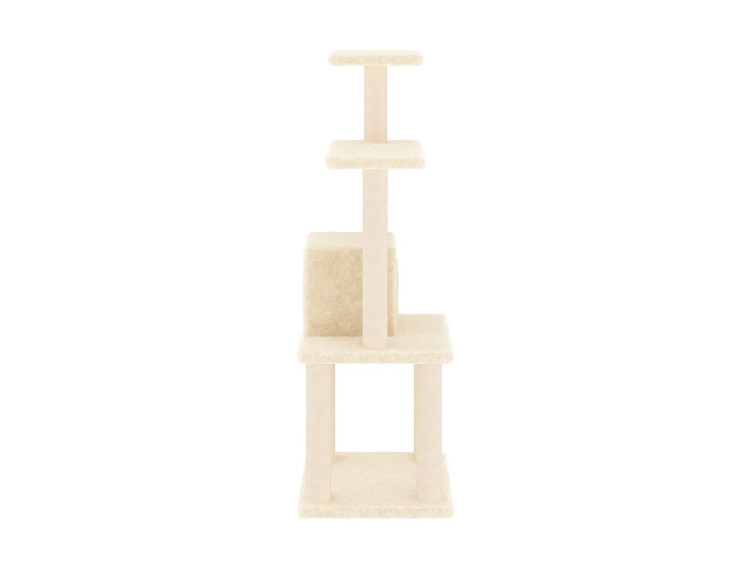 Arbre à chat avec griffoirs en sisal Crème 105 cm OFR93466 BonneVie Meuble