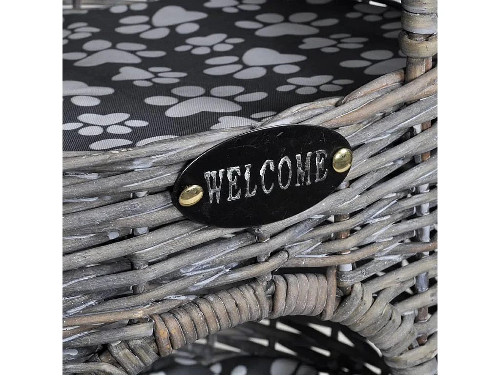 Casa/cama/rascador para mascotas 2 niveles sauce con cojín ES450228