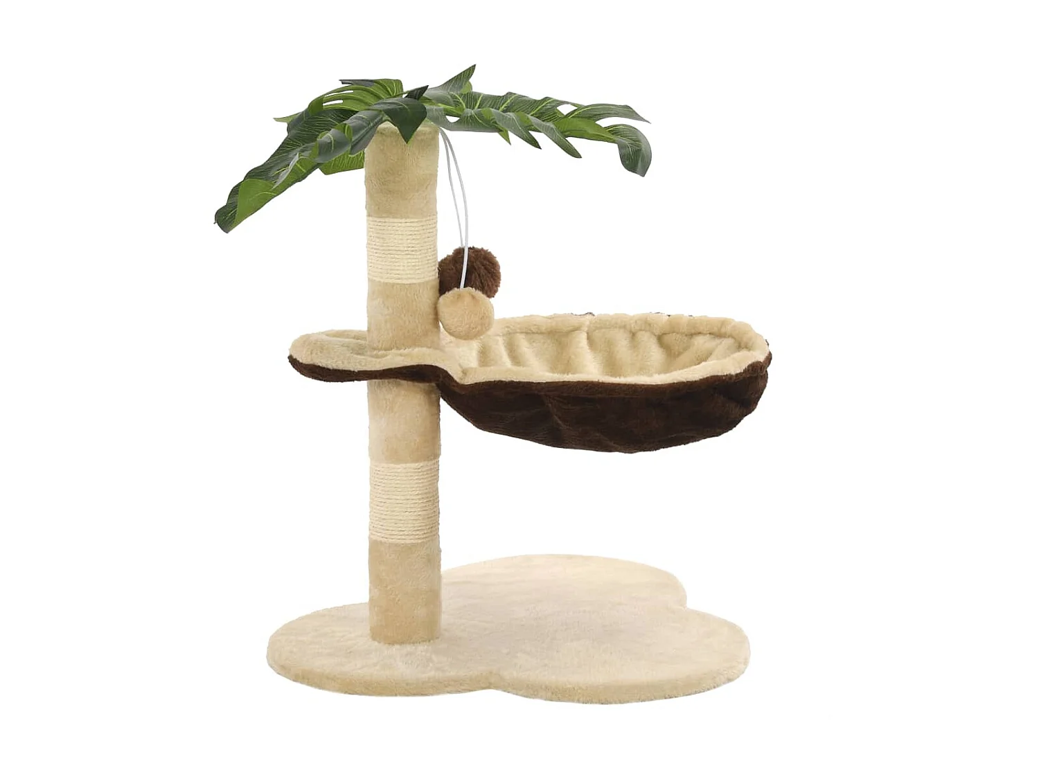 Árvore p/ gatos c/postes arranhadores sisal 50 cm bege/castanho PT740786