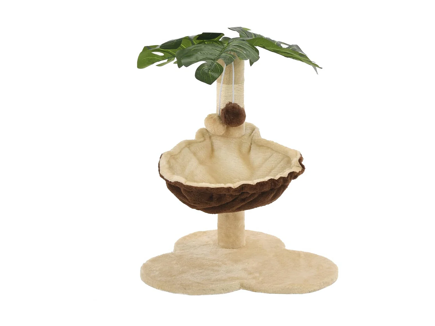 Arbre à chat avec griffoir en sisal 50 cm Beige et Marron OFR85549 BonneVie Meuble