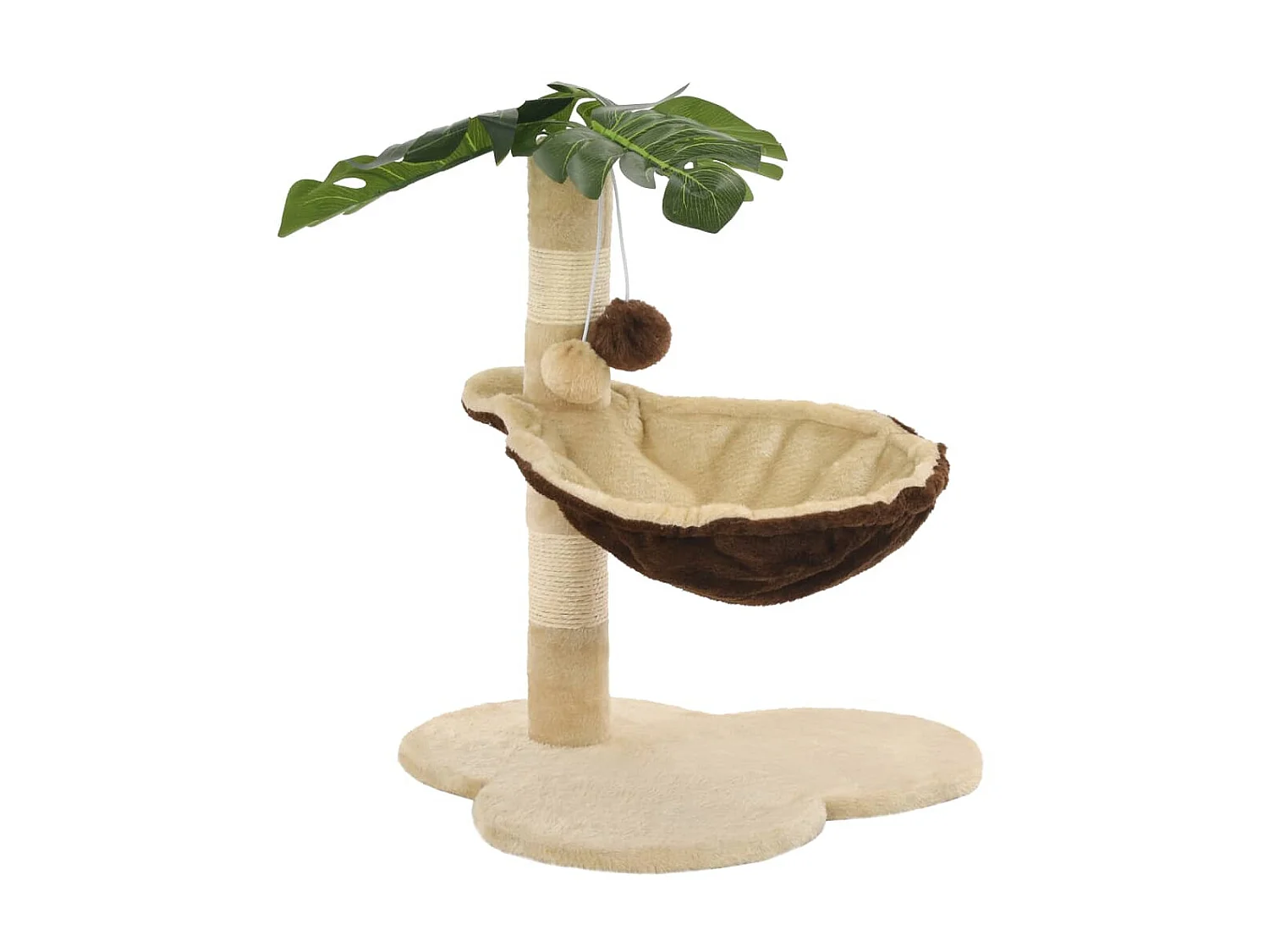 Arbre à chat avec griffoir en sisal 50 cm Beige et Marron OFR85549 BonneVie Meuble