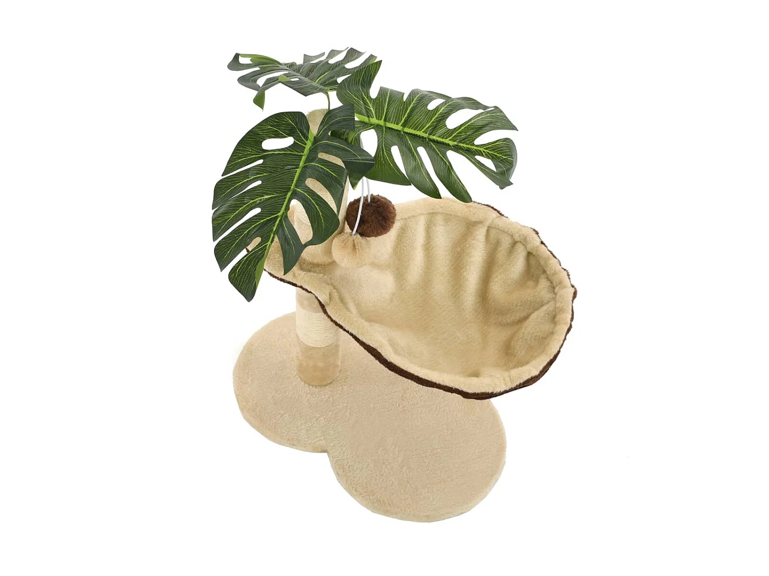 Arbre à chat avec griffoir en sisal 50 cm Beige et Marron OFR85549 BonneVie Meuble