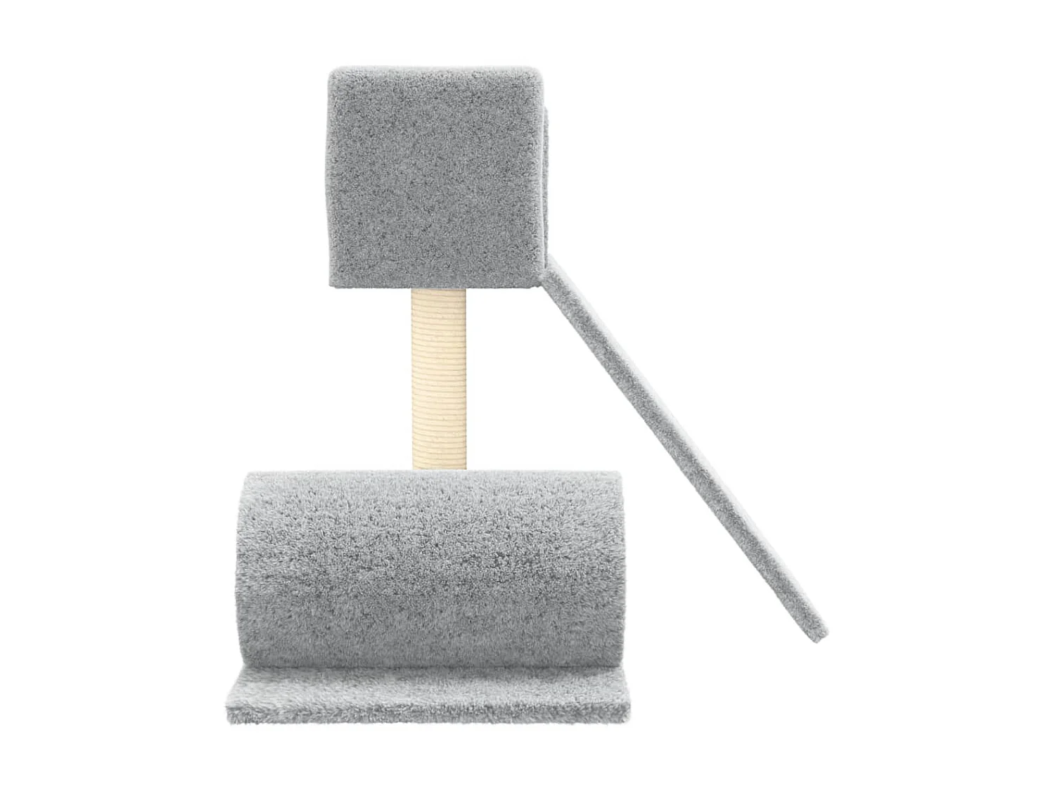 Árvore p/ gatos c/ poste arranhador sisal 59 cm cinzento-claro PT661787