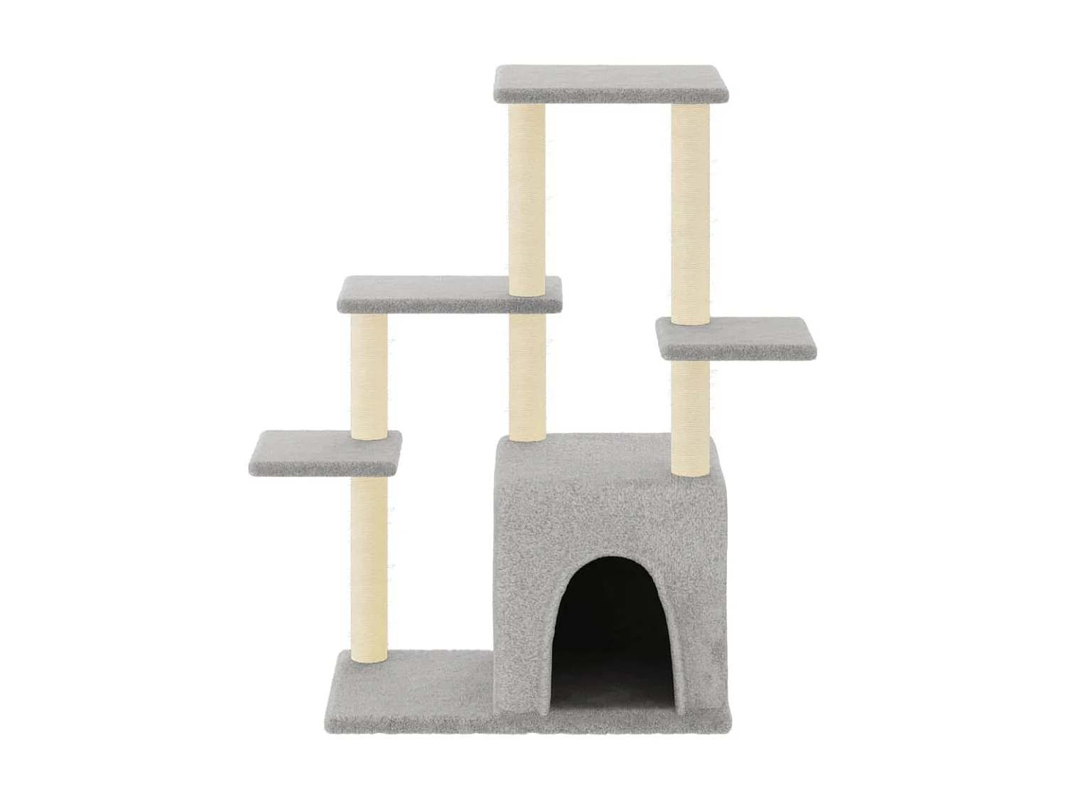 Arbre à chat avec griffoirs en sisal gris clair 97,5 cm OFR24823 BonneVie Meuble