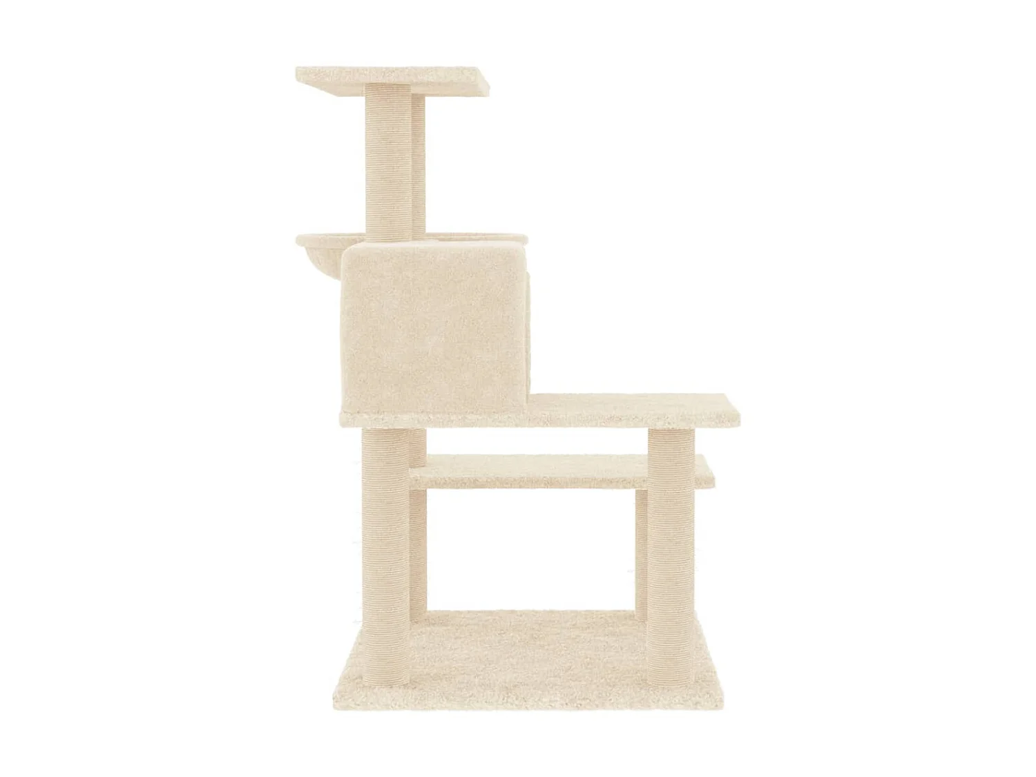 Arbre à chat avec griffoirs en sisal crème 82,5 cm OFR51128 BonneVie Meuble