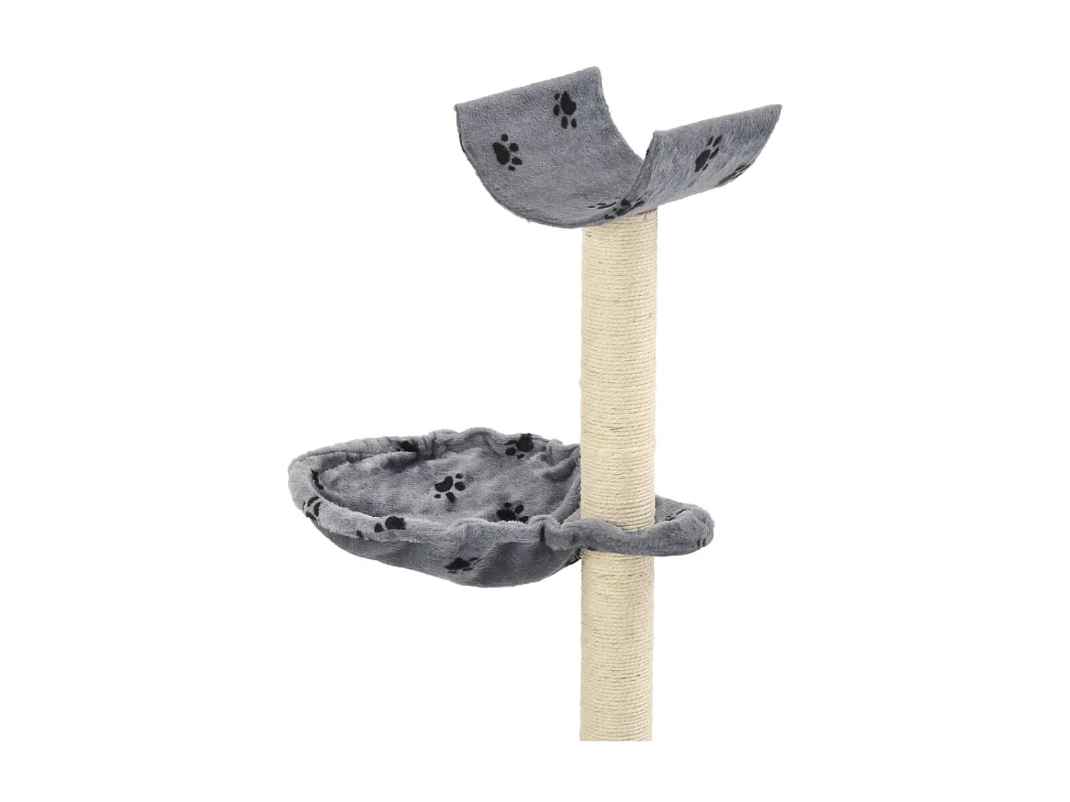 Arbre à chat et griffoir Sisal 105 cm Empreintes de pattes Gris OFR87155 BonneVie Meuble