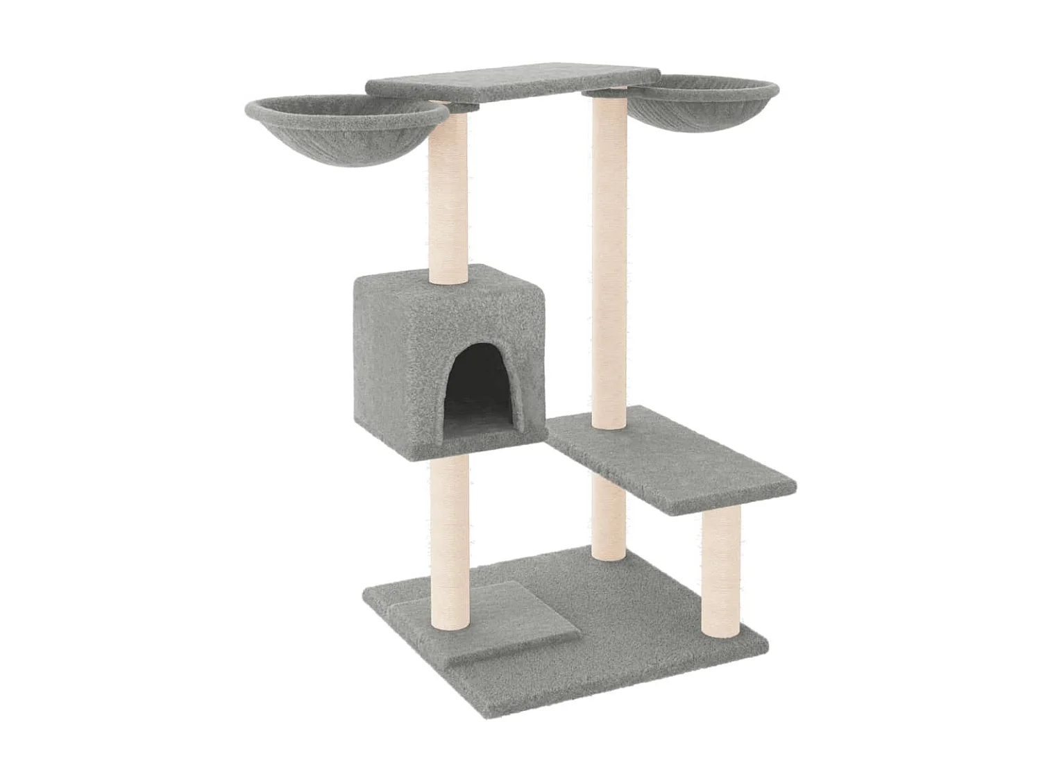 Arbre à chat avec griffoirs gris clair 82 cm OFR71469 BonneVie Meuble