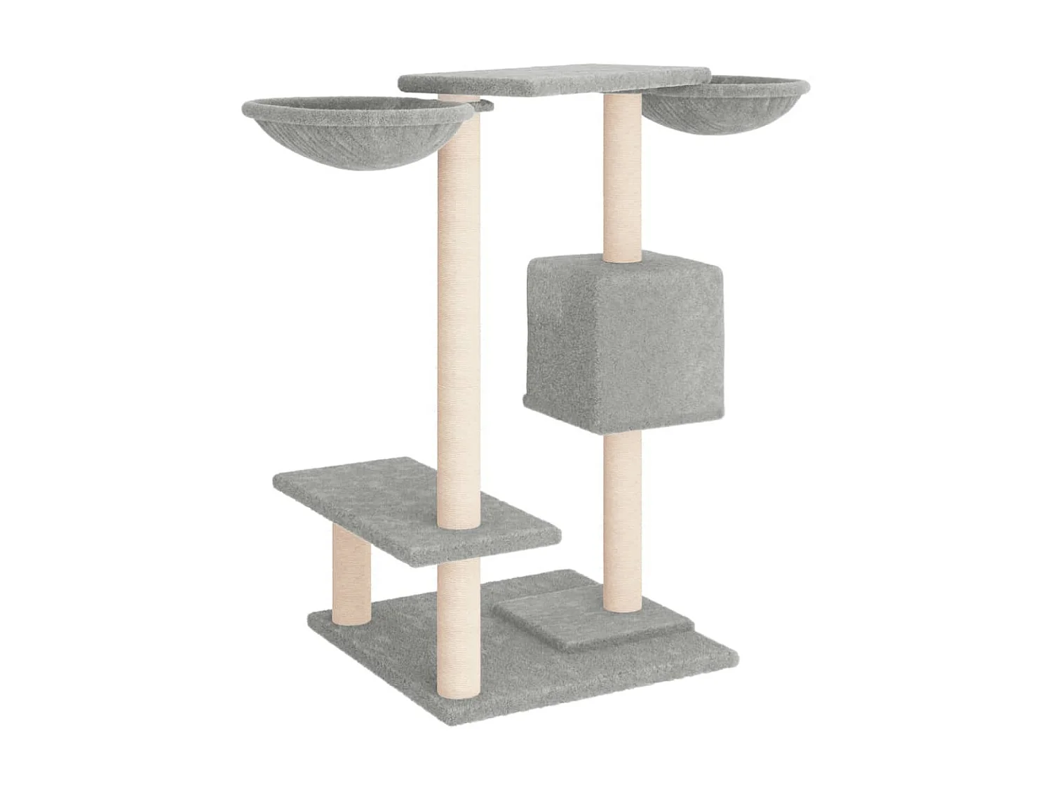 Arbre à chat avec griffoirs gris clair 82 cm OFR71469 BonneVie Meuble