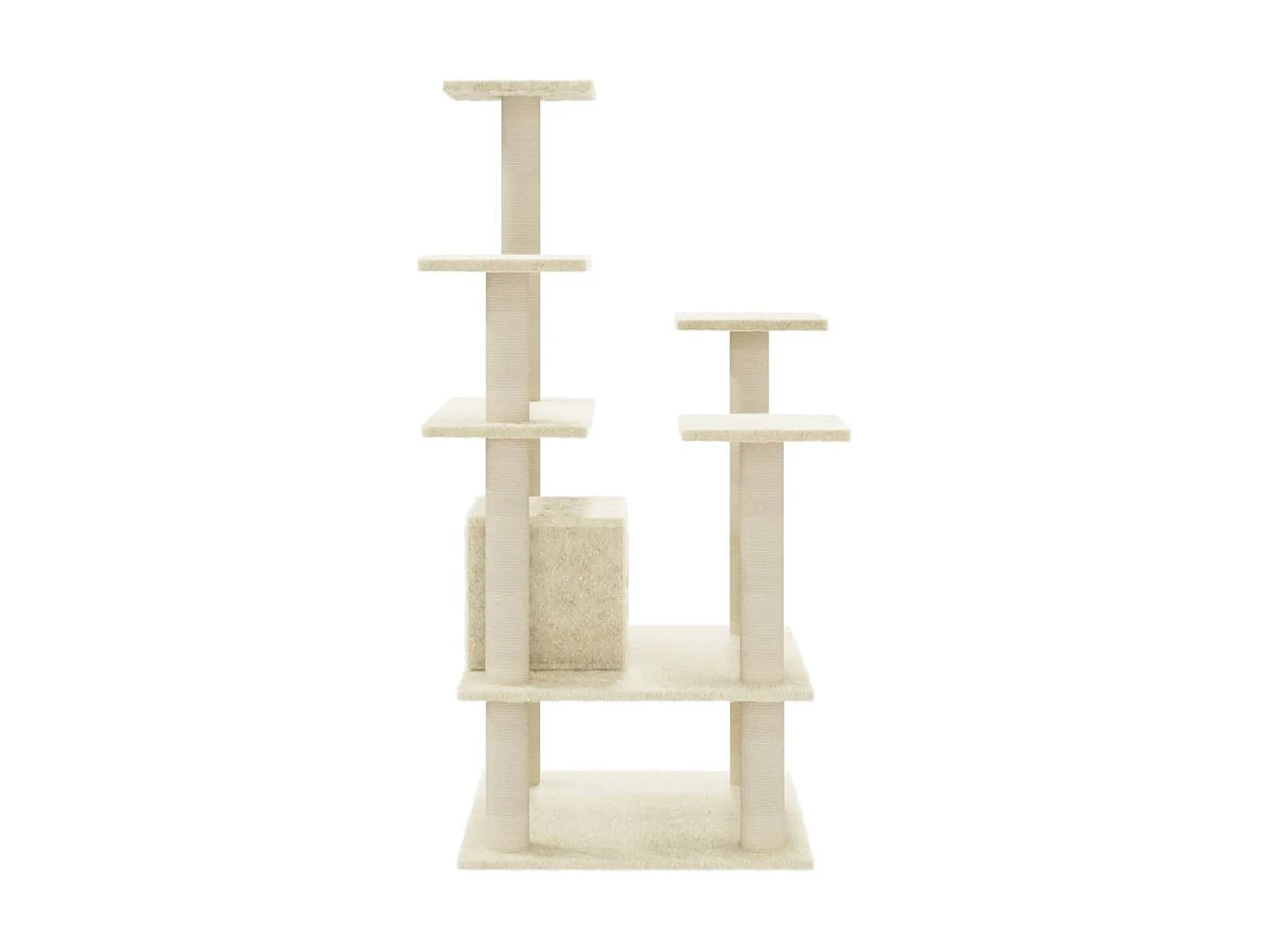 Arbre à chat avec griffoirs en sisal Crème 110 cm OFR32428 BonneVie Meuble