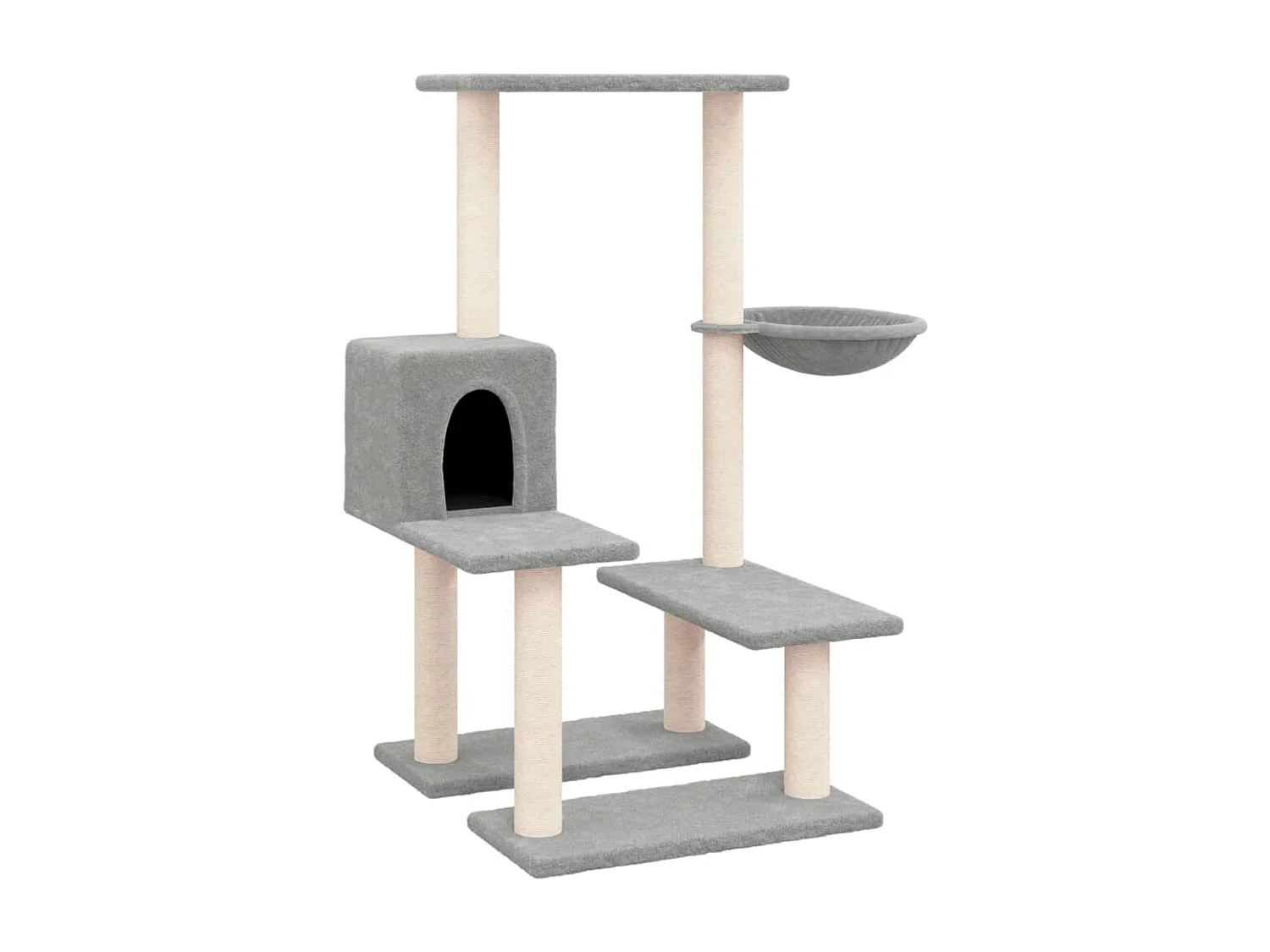 Arbre à chat avec griffoirs en sisal Gris clair 94,5 cm OFR36798 BonneVie Meuble