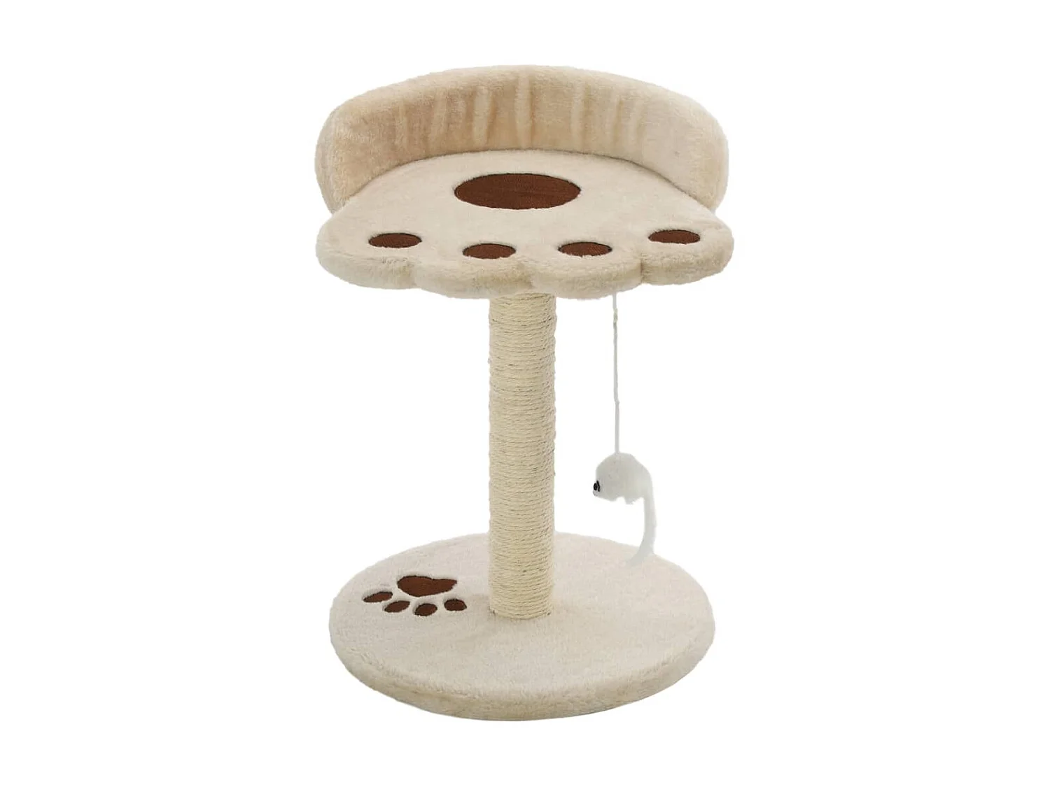 Árvore p/ gatos c/postes arranhadores sisal 40 cm bege/castanho PT148852