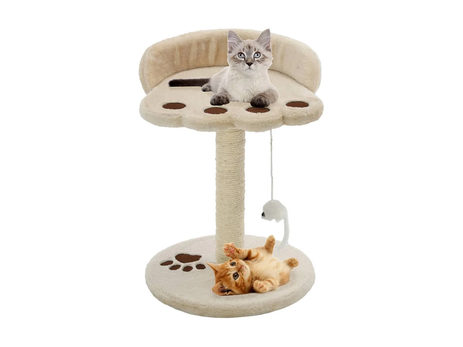 Arbre à chat avec griffoir en sisal 40 cm Beige et Marron OFR64491 BonneVie Meuble