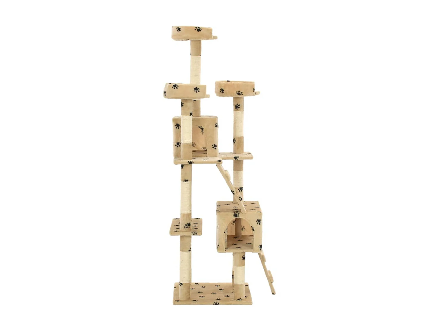 Arbre à chat et griffoirs en sisal 170 cm Beige Motif de pattes OFR89678 BonneVie Meuble