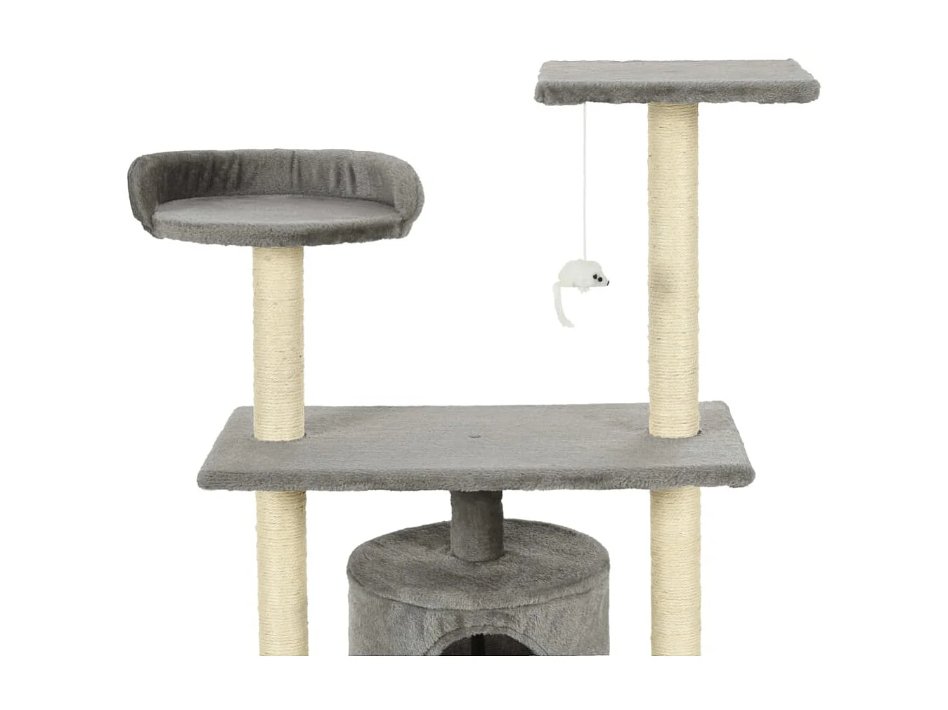 Rascador para gatos con postes rascadores de sisal 95 cm gris ES456743