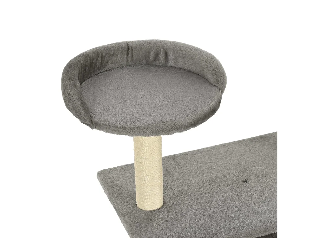 Rascador para gatos con postes rascadores de sisal 95 cm gris ES456743