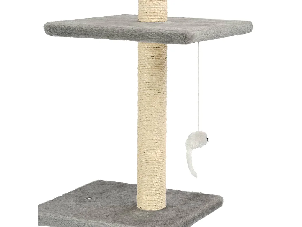 Albero per Gatti con Tiragraffi in Sisal 203 cm Grigio CFW25730
