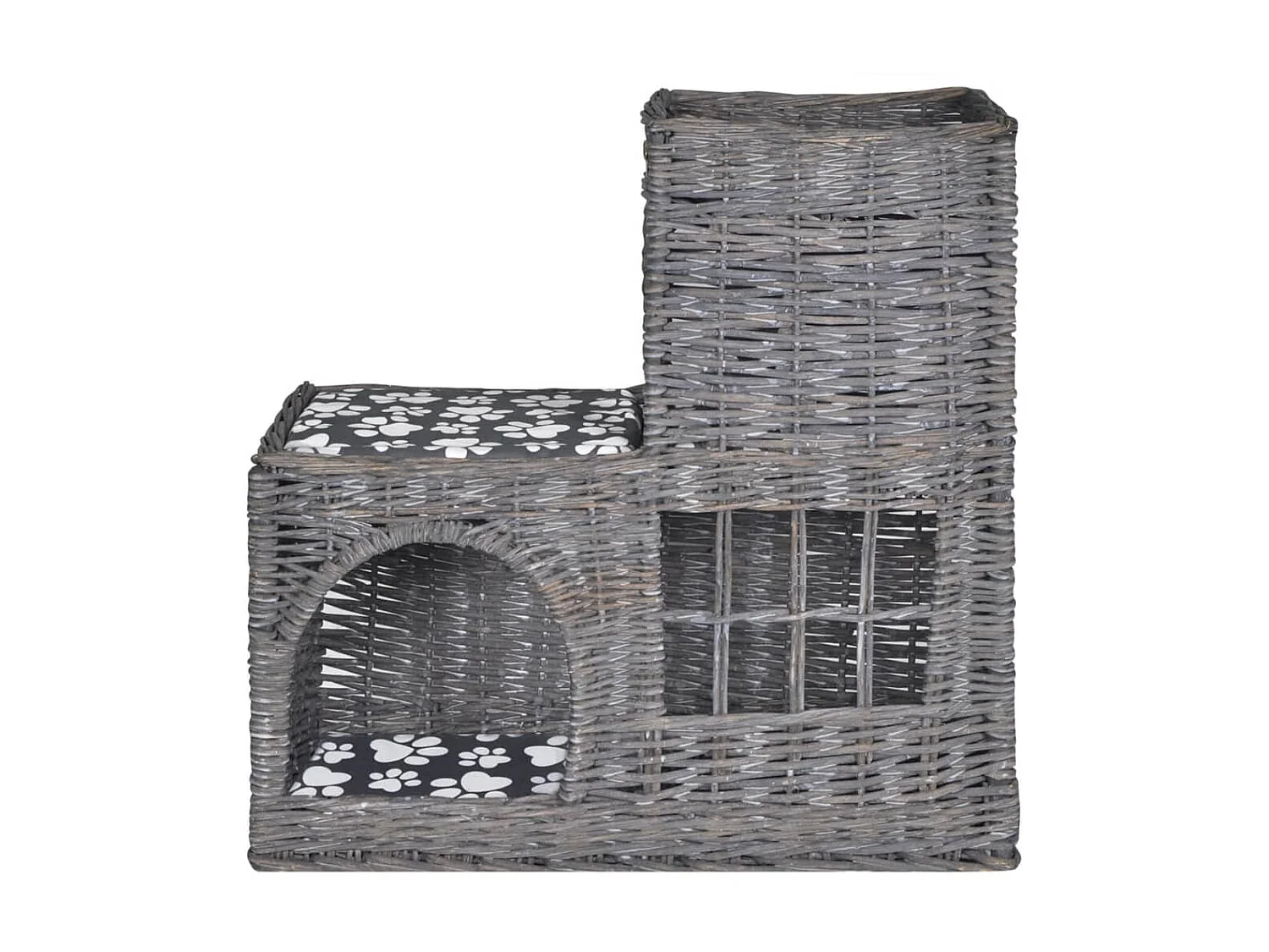 Casa/cama/rascador/castillo para mascotas de sauce con cojín ES415171