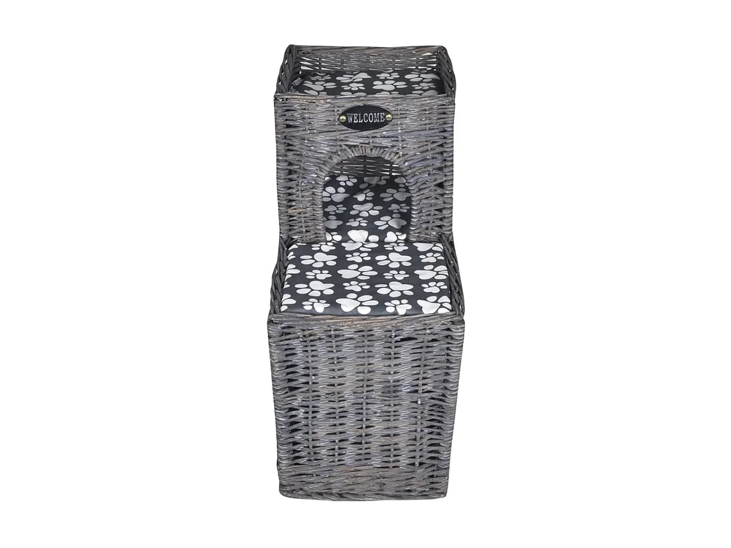 Casa/cama/rascador/castillo para mascotas de sauce con cojín ES415171