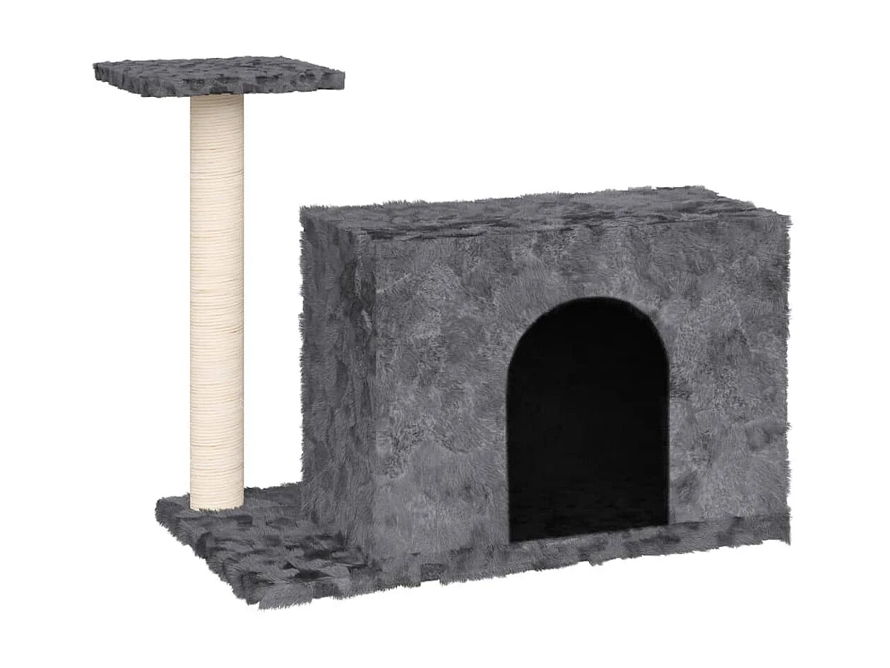 Arbre à chat avec griffoir en sisal Gris foncé 51 cm OFR68464 BonneVie Meuble