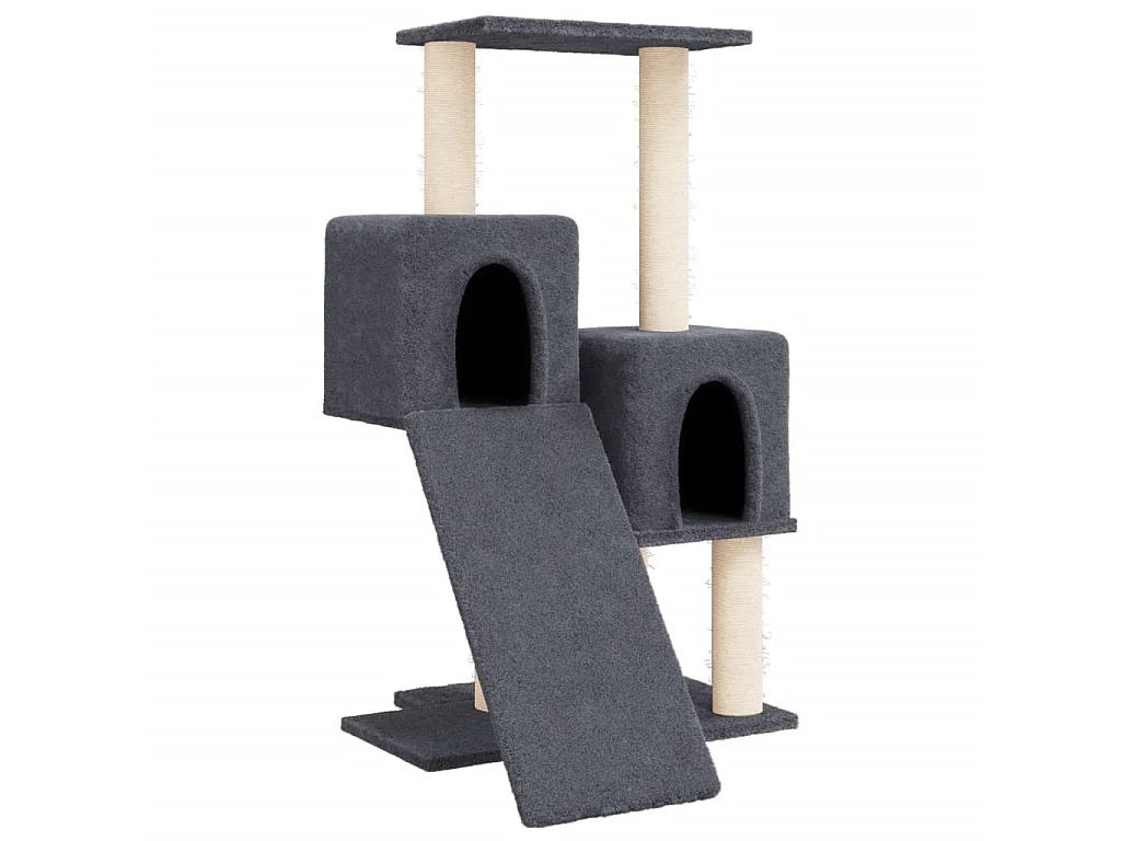 Arbre à chat avec griffoirs en sisal Gris foncé 82 cm OFR20704 BonneVie Meuble