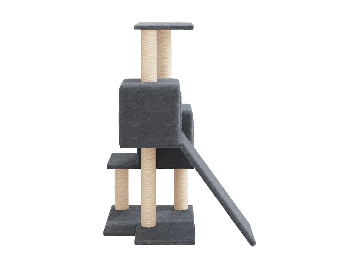 Arbre à chat avec griffoirs en sisal Gris foncé 82 cm OFR20704 BonneVie Meuble