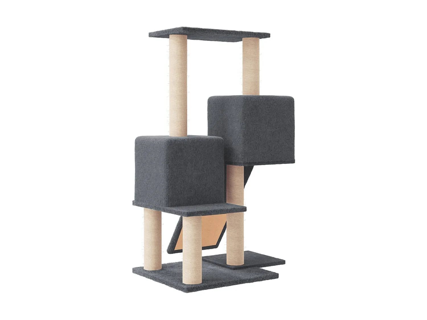 Arbre à chat avec griffoirs en sisal Gris foncé 82 cm OFR20704 BonneVie Meuble