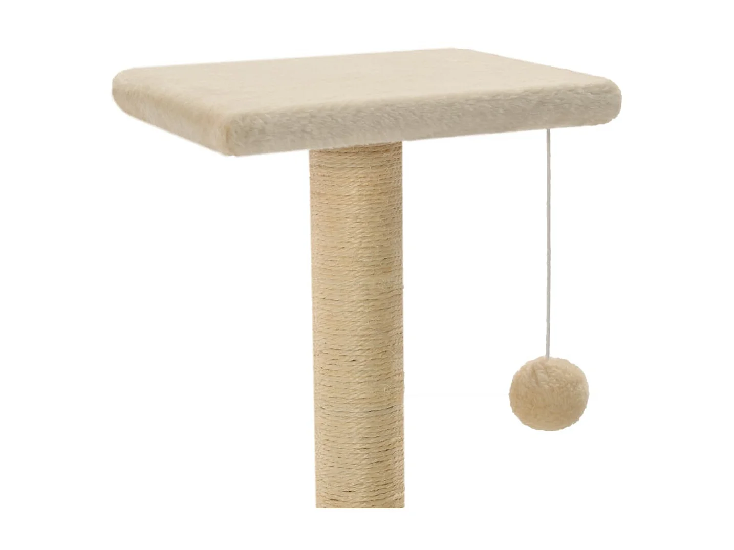 Árvore para gatos c/ postes arranhadores sisal 65 cm bege PT534428