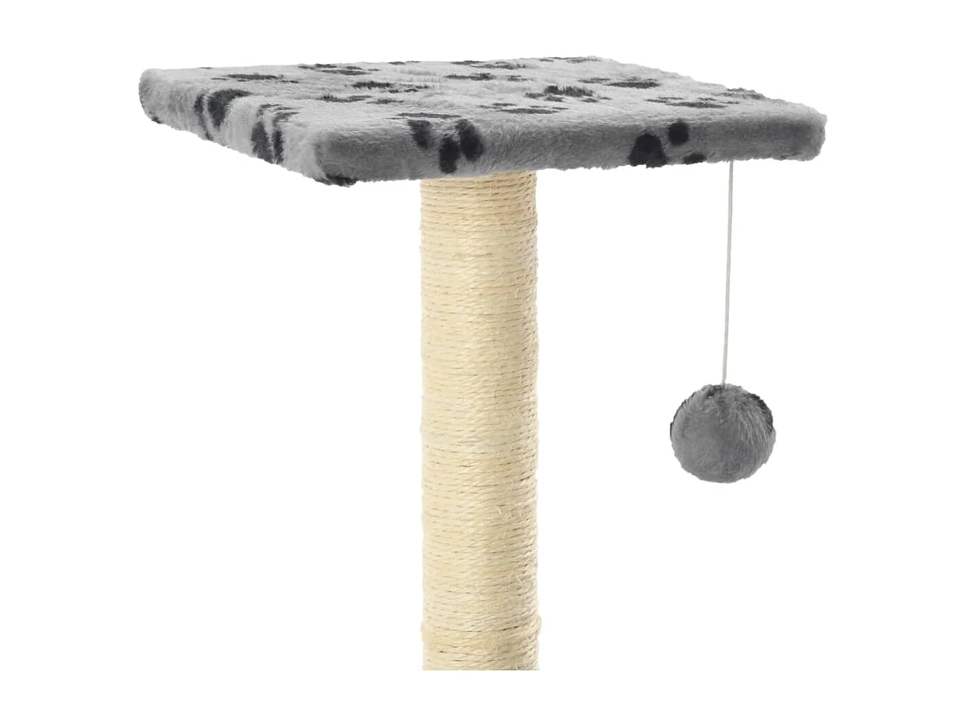 Arbre à chat avec griffoirs en sisal 65 cm Gris Motif de pattes OFR53659 BonneVie Meuble