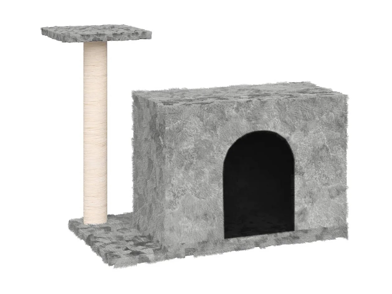 Árvore p/ gatos c/ poste arranhador sisal 51 cm cinzento-claro PT263211