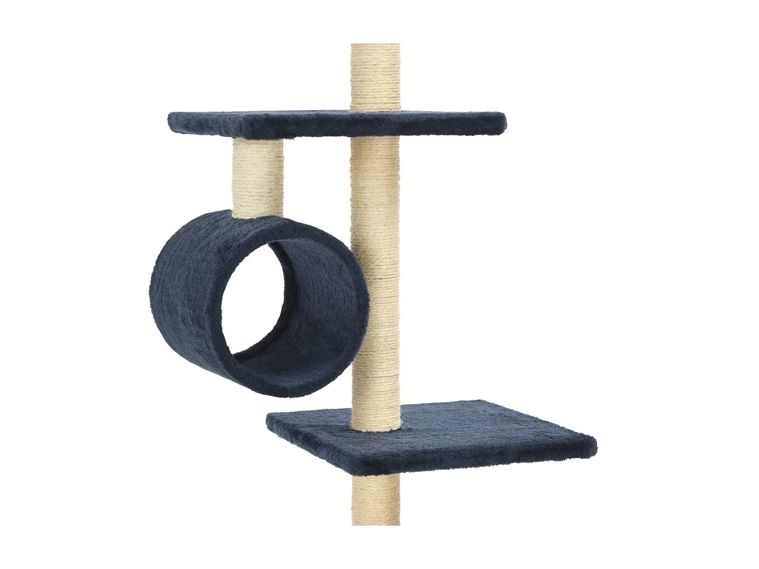 Arbre à chat avec griffoirs en sisal 260 cm Bleu foncé OFR71355 BonneVie Meuble