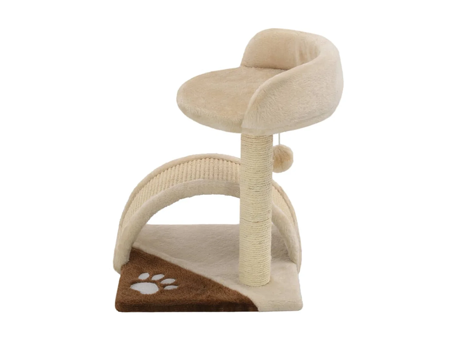 Árvore p/ gatos c/postes arranhadores sisal 40 cm bege/castanho PT377976