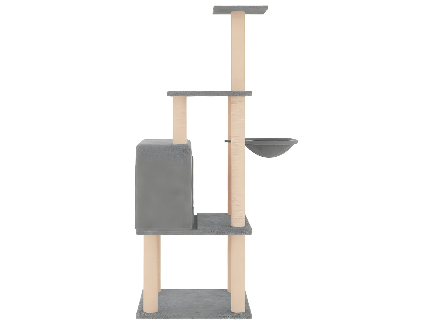 Arbre à chat avec griffoirs en sisal gris clair 132 cm OFR78753 BonneVie Meuble