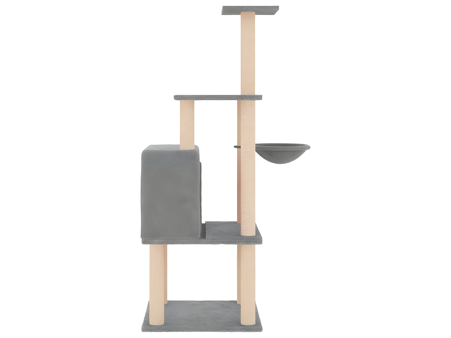 Arbre à chat avec griffoirs en sisal gris clair 132 cm OFR78753 BonneVie Meuble