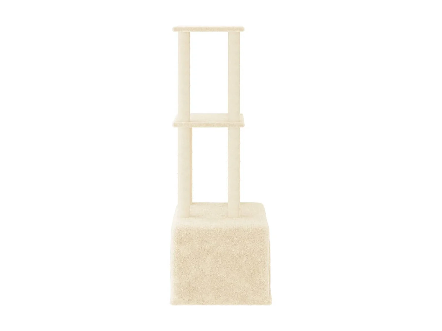 Árvore para gatos c/ postes arranhadores sisal 133,5 cm creme PT309155