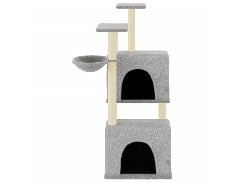 Arbre à chat avec griffoirs en sisal gris clair 122 cm OFR42203 BonneVie Meuble