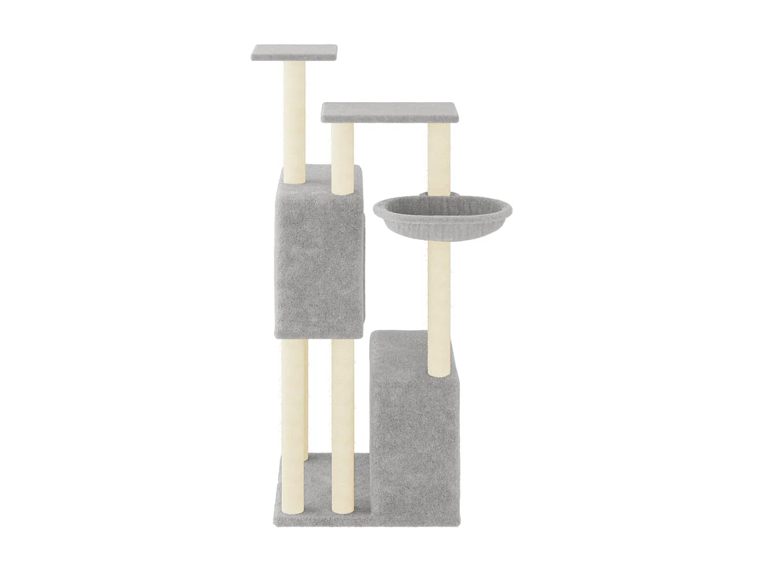 Arbre à chat avec griffoirs en sisal gris clair 122 cm OFR42203 BonneVie Meuble