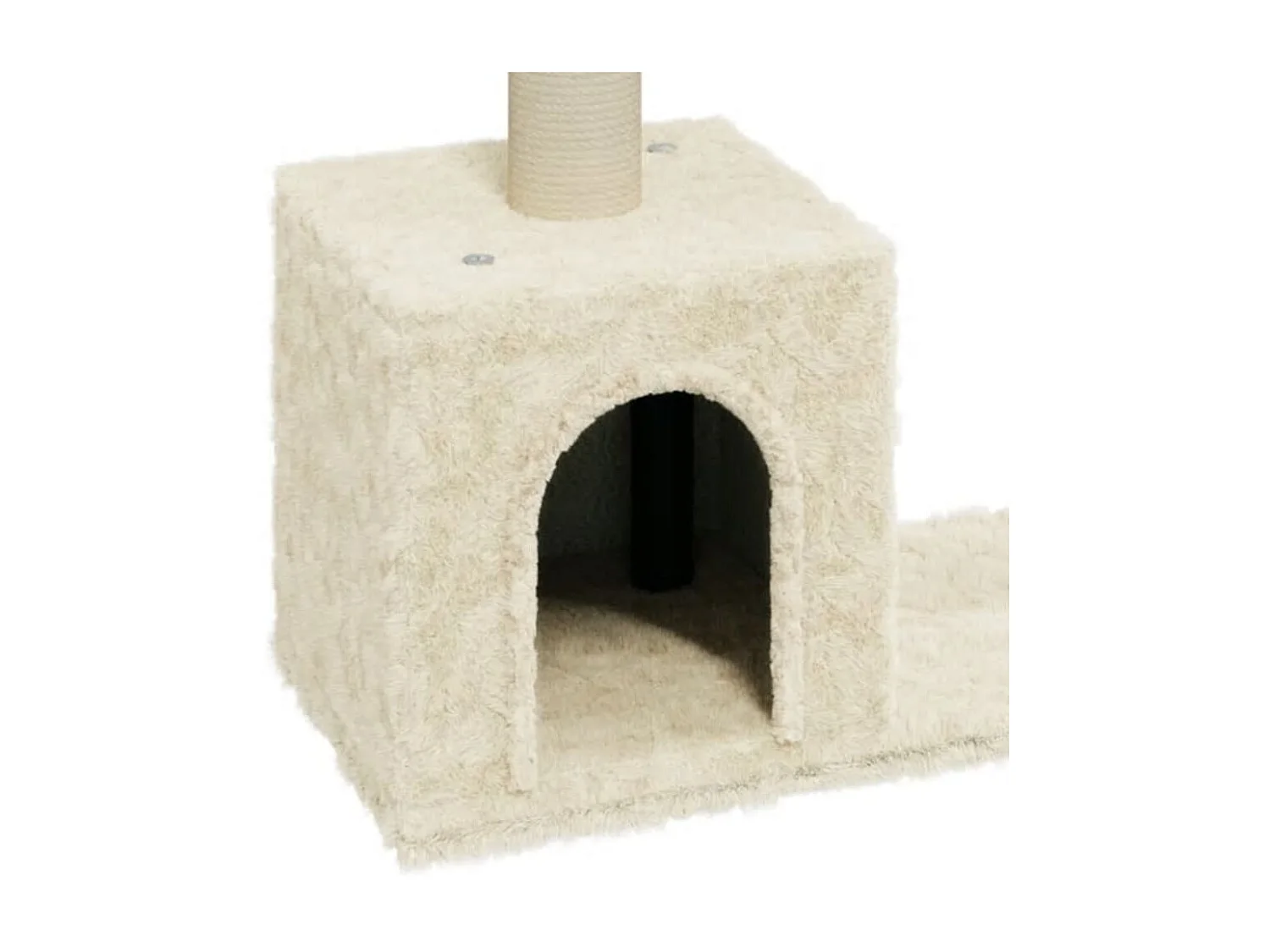 Arbre à chat avec griffoirs en sisal Crème 60 cm OFR96500 BonneVie Meuble