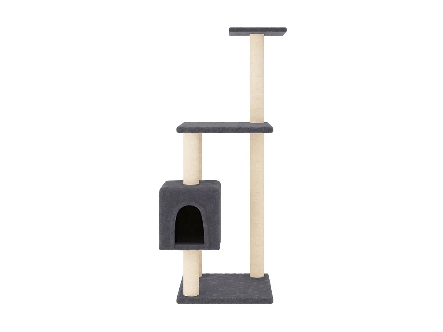 Arbre à chat avec griffoirs en sisal gris foncé 104 cm OFR21568 BonneVie Meuble